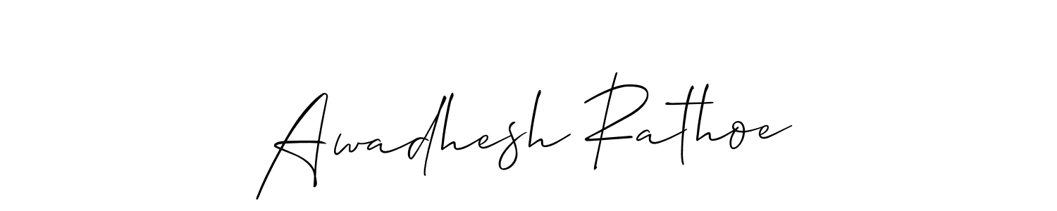 Also we have Awadhesh Rathoe name is the best signature style. Create professional handwritten signature collection using Allison_Script autograph style. Awadhesh Rathoe signature style 2 images and pictures png