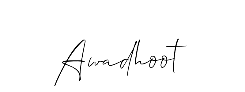 Also we have Awadhoot name is the best signature style. Create professional handwritten signature collection using Allison_Script autograph style. Awadhoot signature style 2 images and pictures png