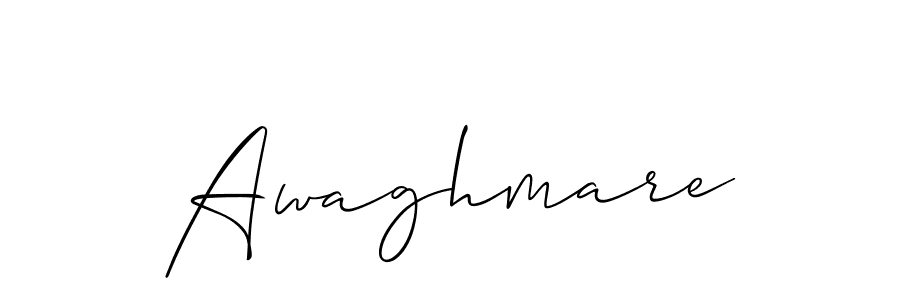 Create a beautiful signature design for name Awaghmare. With this signature (Allison_Script) fonts, you can make a handwritten signature for free. Awaghmare signature style 2 images and pictures png