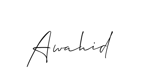 You should practise on your own different ways (Allison_Script) to write your name (Awahid) in signature. don't let someone else do it for you. Awahid signature style 2 images and pictures png