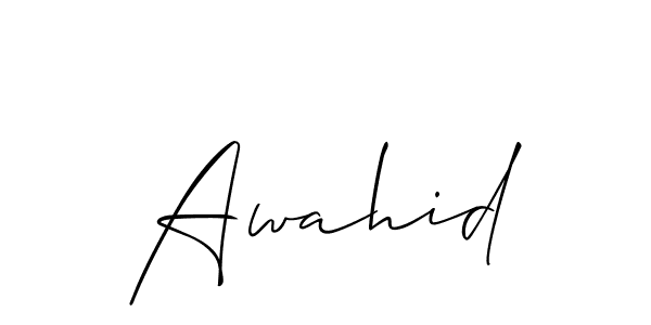 Similarly Allison_Script is the best handwritten signature design. Signature creator online .You can use it as an online autograph creator for name Awahid. Awahid signature style 2 images and pictures png