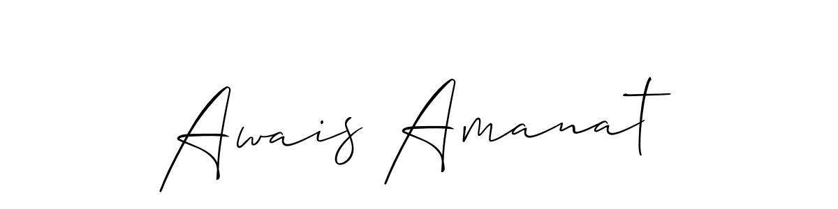 Use a signature maker to create a handwritten signature online. With this signature software, you can design (Allison_Script) your own signature for name Awais Amanat. Awais Amanat signature style 2 images and pictures png