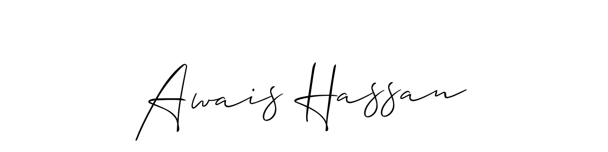 How to make Awais Hassan signature? Allison_Script is a professional autograph style. Create handwritten signature for Awais Hassan name. Awais Hassan signature style 2 images and pictures png