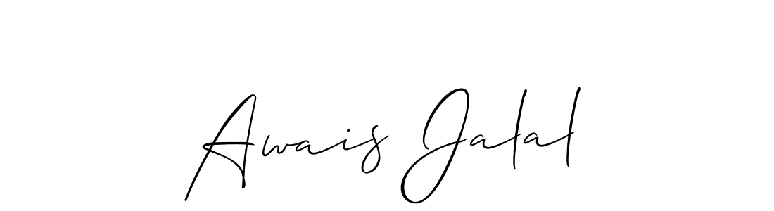 How to make Awais Jalal name signature. Use Allison_Script style for creating short signs online. This is the latest handwritten sign. Awais Jalal signature style 2 images and pictures png