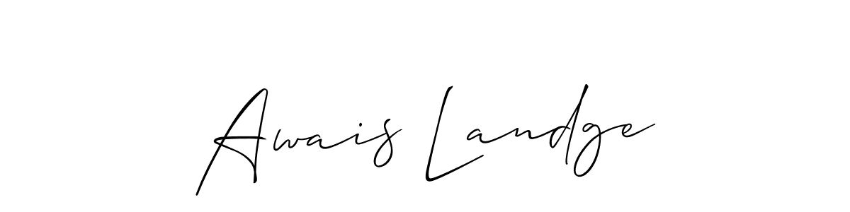 Best and Professional Signature Style for Awais Landge. Allison_Script Best Signature Style Collection. Awais Landge signature style 2 images and pictures png