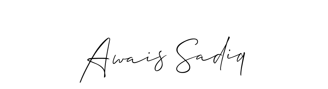 Create a beautiful signature design for name Awais Sadiq. With this signature (Allison_Script) fonts, you can make a handwritten signature for free. Awais Sadiq signature style 2 images and pictures png