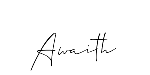 Make a beautiful signature design for name Awaith. Use this online signature maker to create a handwritten signature for free. Awaith signature style 2 images and pictures png
