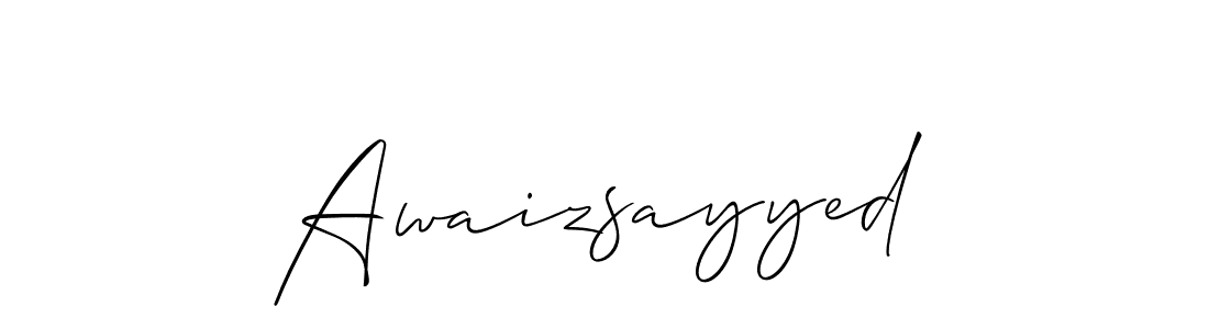 How to make Awaizsayyed signature? Allison_Script is a professional autograph style. Create handwritten signature for Awaizsayyed name. Awaizsayyed signature style 2 images and pictures png