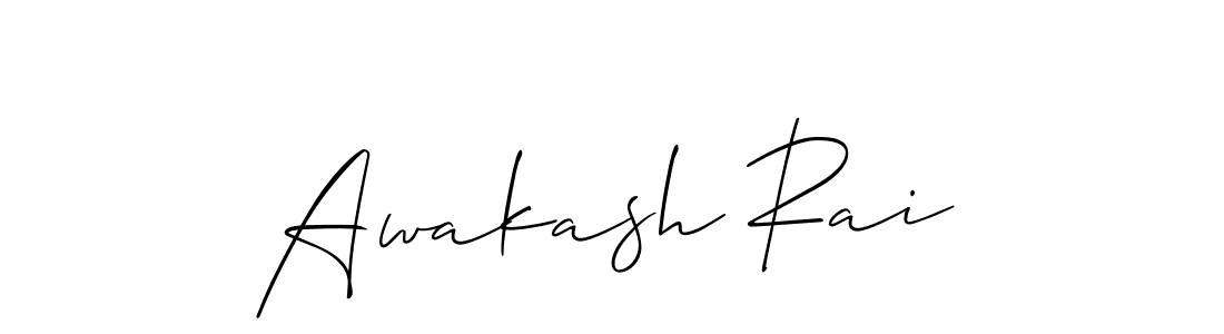 Make a beautiful signature design for name Awakash Rai. With this signature (Allison_Script) style, you can create a handwritten signature for free. Awakash Rai signature style 2 images and pictures png