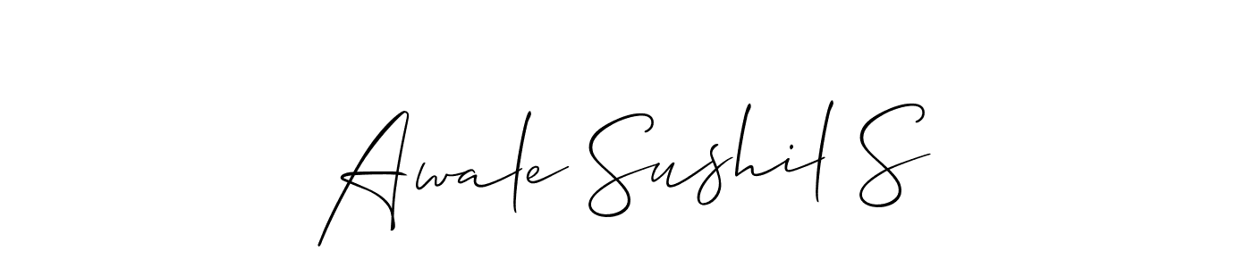 Make a beautiful signature design for name Awale Sushil S. With this signature (Allison_Script) style, you can create a handwritten signature for free. Awale Sushil S signature style 2 images and pictures png