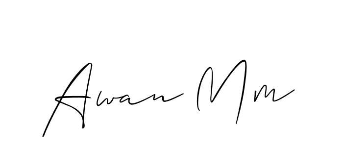 Similarly Allison_Script is the best handwritten signature design. Signature creator online .You can use it as an online autograph creator for name Awan Mm. Awan Mm signature style 2 images and pictures png