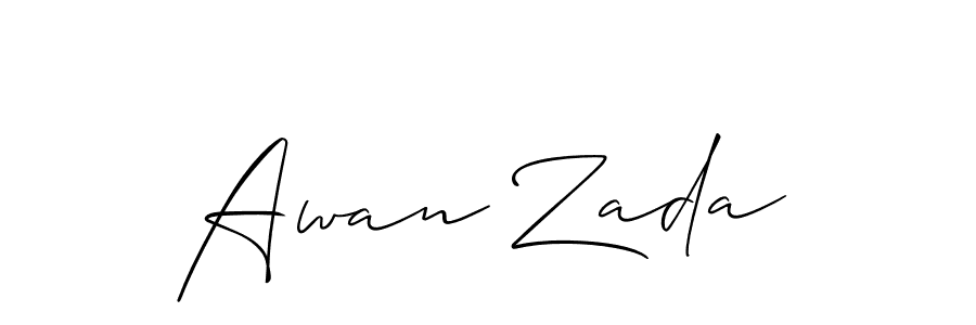 How to make Awan Zada signature? Allison_Script is a professional autograph style. Create handwritten signature for Awan Zada name. Awan Zada signature style 2 images and pictures png
