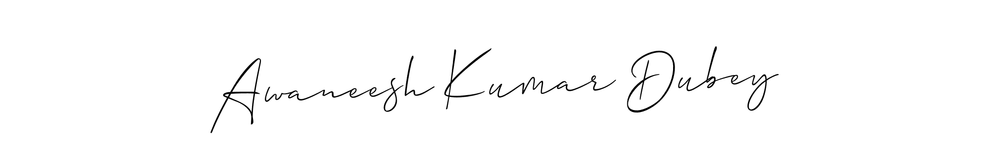 Use a signature maker to create a handwritten signature online. With this signature software, you can design (Allison_Script) your own signature for name Awaneesh Kumar Dubey. Awaneesh Kumar Dubey signature style 2 images and pictures png
