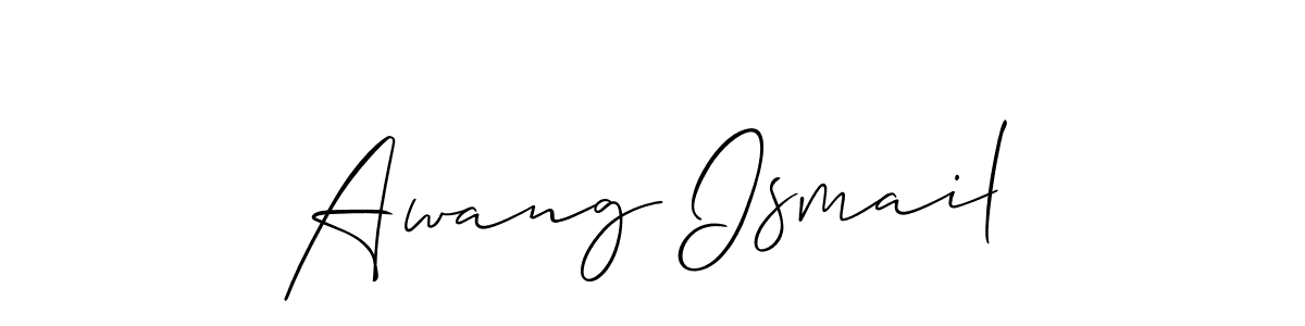 Awang Ismail stylish signature style. Best Handwritten Sign (Allison_Script) for my name. Handwritten Signature Collection Ideas for my name Awang Ismail. Awang Ismail signature style 2 images and pictures png