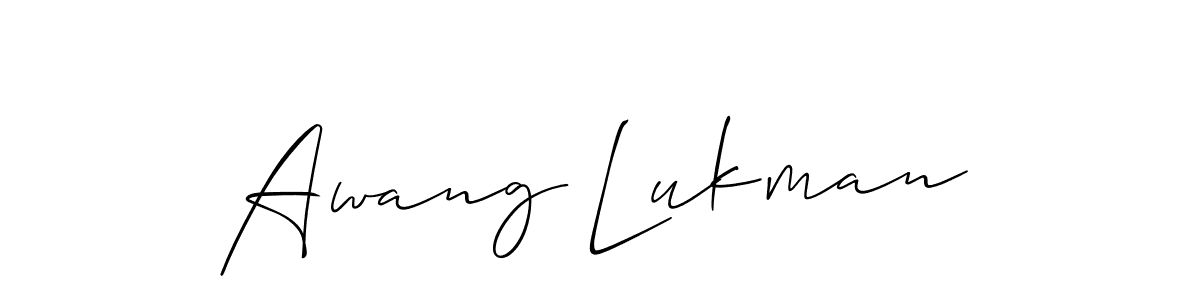 It looks lik you need a new signature style for name Awang Lukman. Design unique handwritten (Allison_Script) signature with our free signature maker in just a few clicks. Awang Lukman signature style 2 images and pictures png