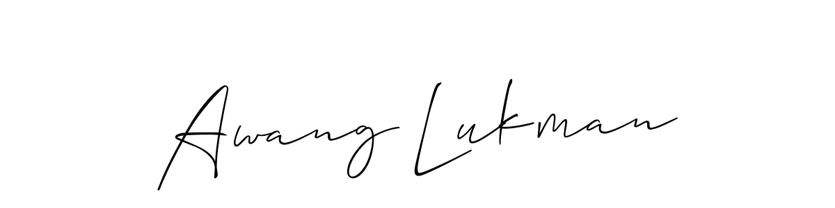 It looks lik you need a new signature style for name Awang Lukman. Design unique handwritten (Allison_Script) signature with our free signature maker in just a few clicks. Awang Lukman signature style 2 images and pictures png