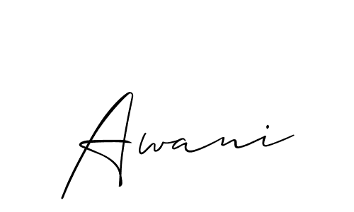Similarly Allison_Script is the best handwritten signature design. Signature creator online .You can use it as an online autograph creator for name Awani. Awani signature style 2 images and pictures png
