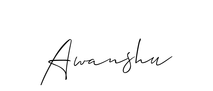 Design your own signature with our free online signature maker. With this signature software, you can create a handwritten (Allison_Script) signature for name Awanshu. Awanshu signature style 2 images and pictures png