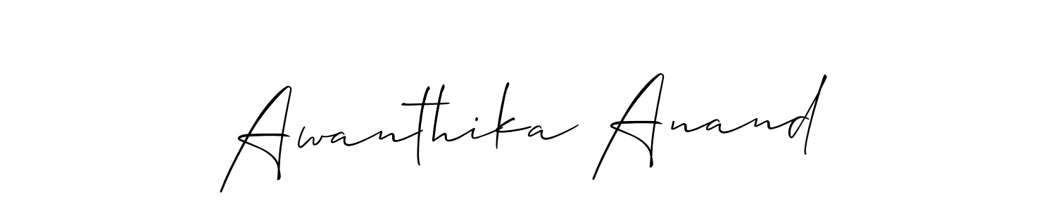 How to make Awanthika Anand signature? Allison_Script is a professional autograph style. Create handwritten signature for Awanthika Anand name. Awanthika Anand signature style 2 images and pictures png