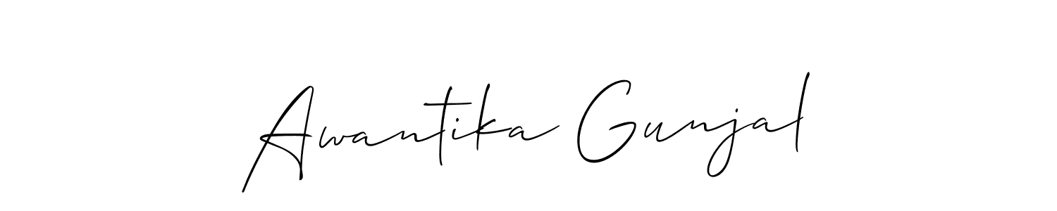Best and Professional Signature Style for Awantika Gunjal. Allison_Script Best Signature Style Collection. Awantika Gunjal signature style 2 images and pictures png