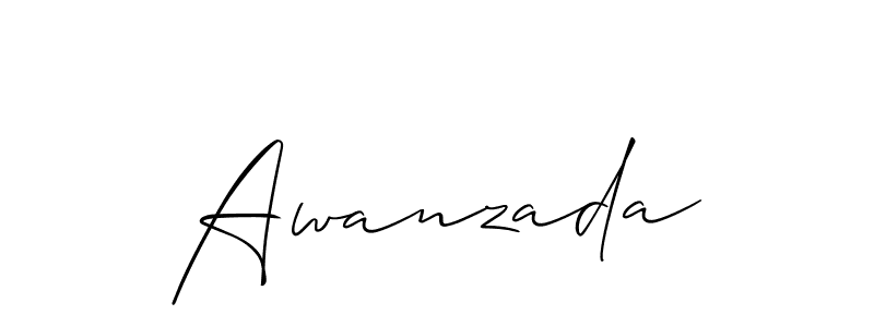 Allison_Script is a professional signature style that is perfect for those who want to add a touch of class to their signature. It is also a great choice for those who want to make their signature more unique. Get Awanzada name to fancy signature for free. Awanzada signature style 2 images and pictures png