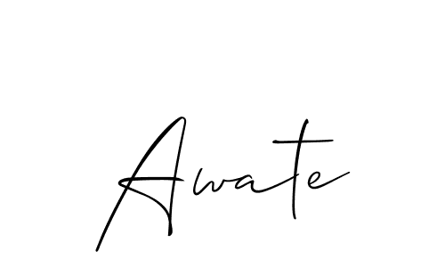 Similarly Allison_Script is the best handwritten signature design. Signature creator online .You can use it as an online autograph creator for name Awate. Awate signature style 2 images and pictures png