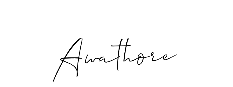 if you are searching for the best signature style for your name Awathore. so please give up your signature search. here we have designed multiple signature styles  using Allison_Script. Awathore signature style 2 images and pictures png