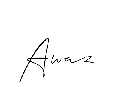 Also You can easily find your signature by using the search form. We will create Awaz name handwritten signature images for you free of cost using Allison_Script sign style. Awaz signature style 2 images and pictures png