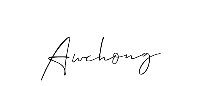 It looks lik you need a new signature style for name Awchong. Design unique handwritten (Allison_Script) signature with our free signature maker in just a few clicks. Awchong signature style 2 images and pictures png