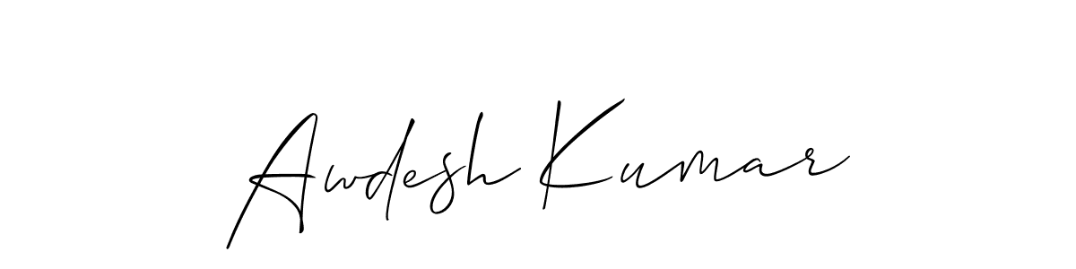 Create a beautiful signature design for name Awdesh Kumar. With this signature (Allison_Script) fonts, you can make a handwritten signature for free. Awdesh Kumar signature style 2 images and pictures png