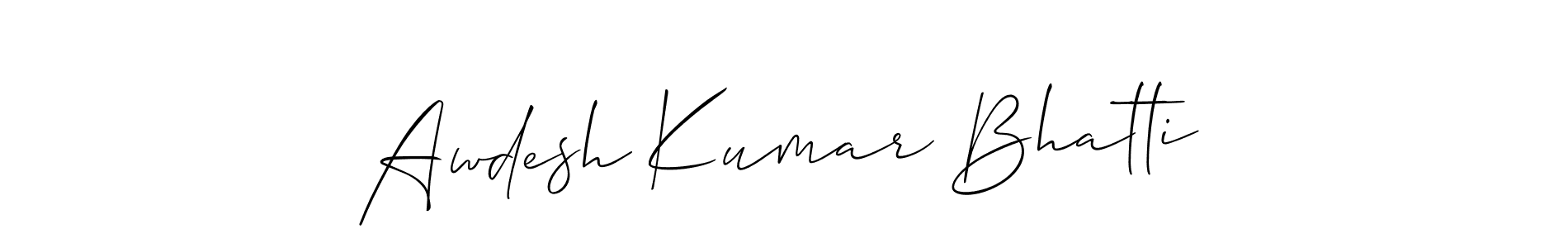 Make a short Awdesh Kumar Bhatti signature style. Manage your documents anywhere anytime using Allison_Script. Create and add eSignatures, submit forms, share and send files easily. Awdesh Kumar Bhatti signature style 2 images and pictures png