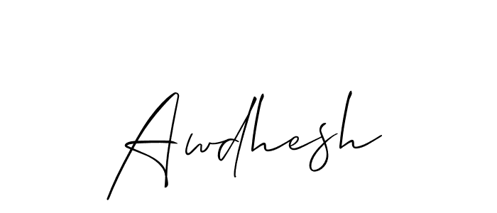 Also You can easily find your signature by using the search form. We will create Awdhesh name handwritten signature images for you free of cost using Allison_Script sign style. Awdhesh signature style 2 images and pictures png