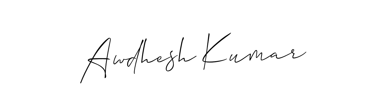 Create a beautiful signature design for name Awdhesh Kumar. With this signature (Allison_Script) fonts, you can make a handwritten signature for free. Awdhesh Kumar signature style 2 images and pictures png