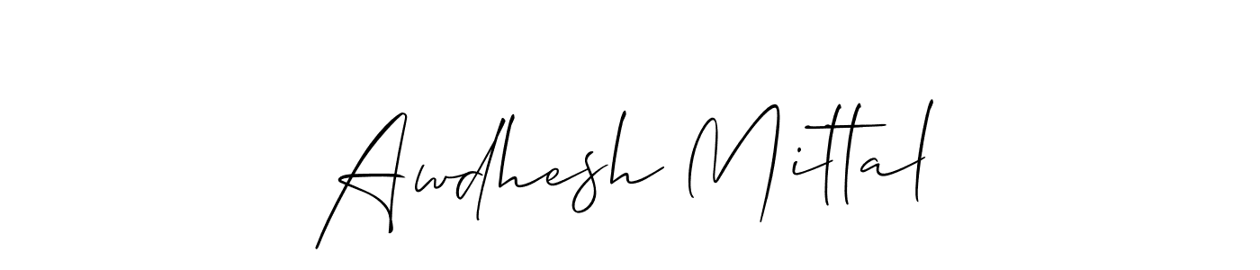 Also we have Awdhesh Mittal name is the best signature style. Create professional handwritten signature collection using Allison_Script autograph style. Awdhesh Mittal signature style 2 images and pictures png