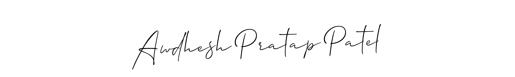 Awdhesh Pratap Patel stylish signature style. Best Handwritten Sign (Allison_Script) for my name. Handwritten Signature Collection Ideas for my name Awdhesh Pratap Patel. Awdhesh Pratap Patel signature style 2 images and pictures png