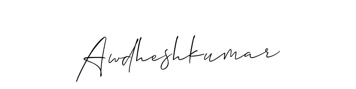 How to make Awdheshkumar signature? Allison_Script is a professional autograph style. Create handwritten signature for Awdheshkumar name. Awdheshkumar signature style 2 images and pictures png