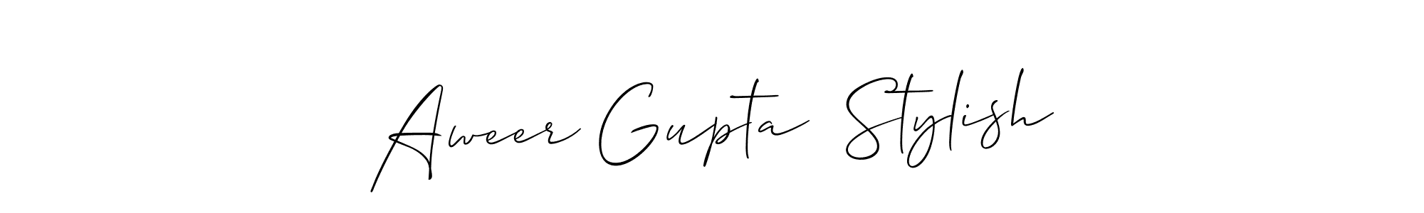 Make a beautiful signature design for name Aweer Gupta  Stylish. With this signature (Allison_Script) style, you can create a handwritten signature for free. Aweer Gupta  Stylish signature style 2 images and pictures png