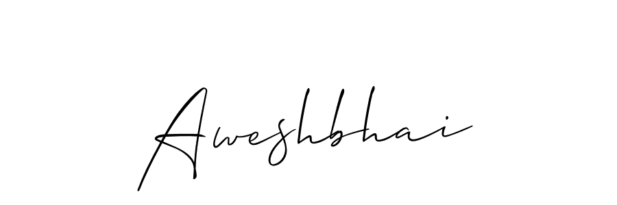 How to make Aweshbhai name signature. Use Allison_Script style for creating short signs online. This is the latest handwritten sign. Aweshbhai signature style 2 images and pictures png