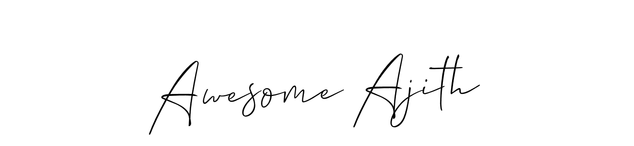 How to make Awesome Ajith signature? Allison_Script is a professional autograph style. Create handwritten signature for Awesome Ajith name. Awesome Ajith signature style 2 images and pictures png