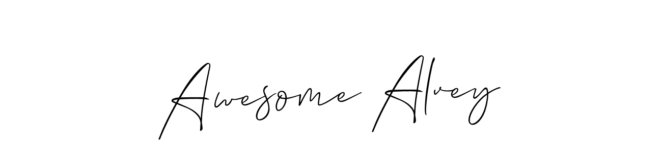 Similarly Allison_Script is the best handwritten signature design. Signature creator online .You can use it as an online autograph creator for name Awesome Alvey. Awesome Alvey signature style 2 images and pictures png