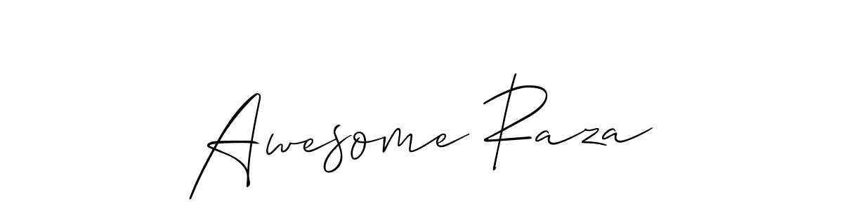 Best and Professional Signature Style for Awesome Raza. Allison_Script Best Signature Style Collection. Awesome Raza signature style 2 images and pictures png