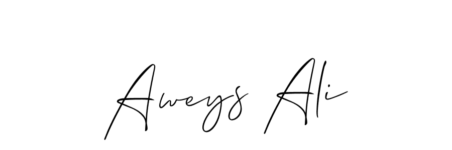 The best way (Allison_Script) to make a short signature is to pick only two or three words in your name. The name Aweys Ali include a total of six letters. For converting this name. Aweys Ali signature style 2 images and pictures png