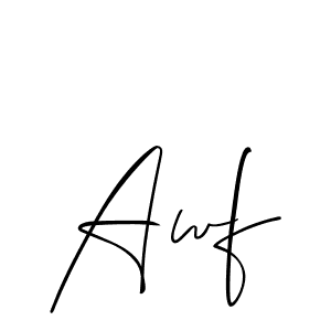Check out images of Autograph of Awf name. Actor Awf Signature Style. Allison_Script is a professional sign style online. Awf signature style 2 images and pictures png