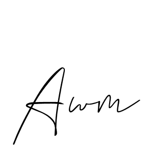 Awm stylish signature style. Best Handwritten Sign (Allison_Script) for my name. Handwritten Signature Collection Ideas for my name Awm. Awm signature style 2 images and pictures png