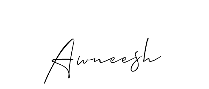 Awneesh stylish signature style. Best Handwritten Sign (Allison_Script) for my name. Handwritten Signature Collection Ideas for my name Awneesh. Awneesh signature style 2 images and pictures png