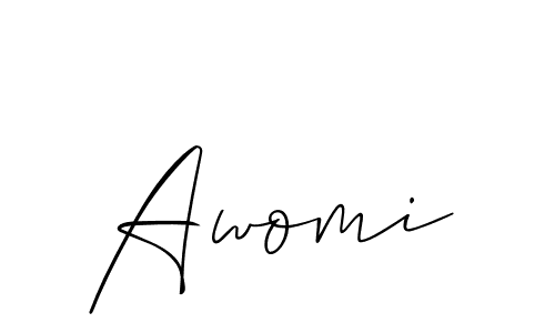 Make a beautiful signature design for name Awomi. Use this online signature maker to create a handwritten signature for free. Awomi signature style 2 images and pictures png