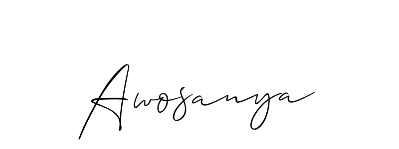 How to Draw Awosanya signature style? Allison_Script is a latest design signature styles for name Awosanya. Awosanya signature style 2 images and pictures png