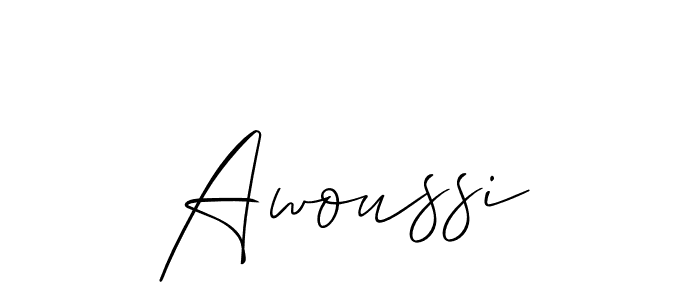 It looks lik you need a new signature style for name Awoussi. Design unique handwritten (Allison_Script) signature with our free signature maker in just a few clicks. Awoussi signature style 2 images and pictures png