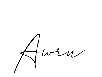 It looks lik you need a new signature style for name Awru. Design unique handwritten (Allison_Script) signature with our free signature maker in just a few clicks. Awru signature style 2 images and pictures png