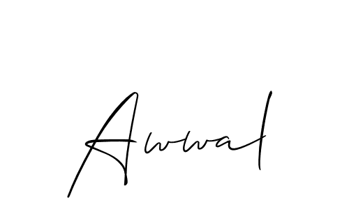 How to make Awwal signature? Allison_Script is a professional autograph style. Create handwritten signature for Awwal name. Awwal signature style 2 images and pictures png